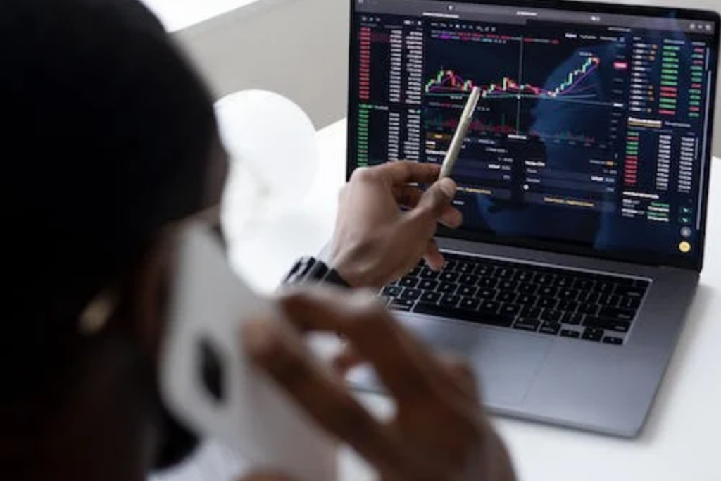 Girl on Computer showing AI growth