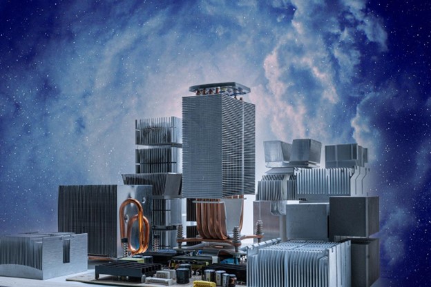 Data Machine that is in the Cloud with stars in the background