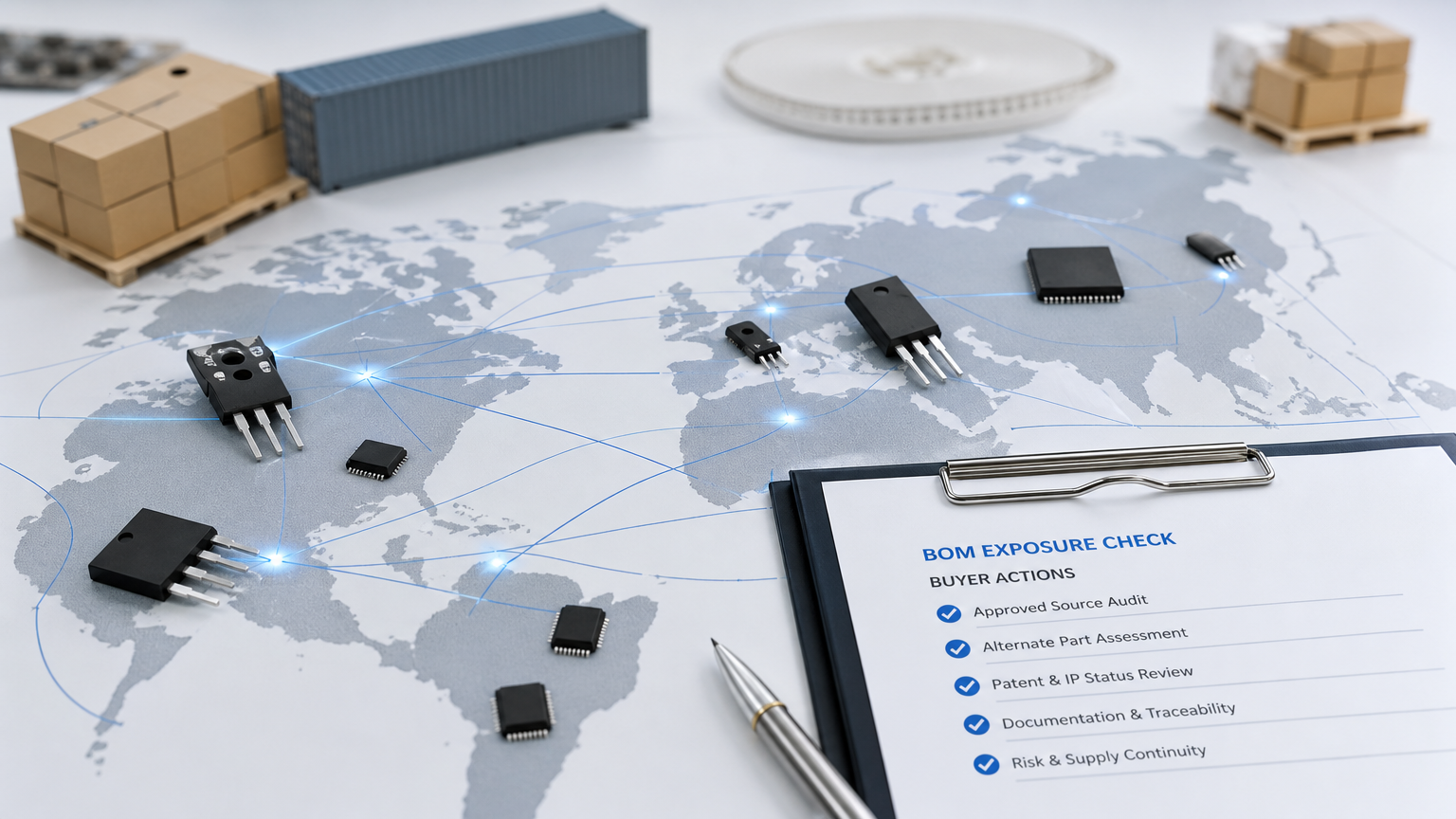 GaN power-device BOM review on an ESD-safe electronics sourcing bench