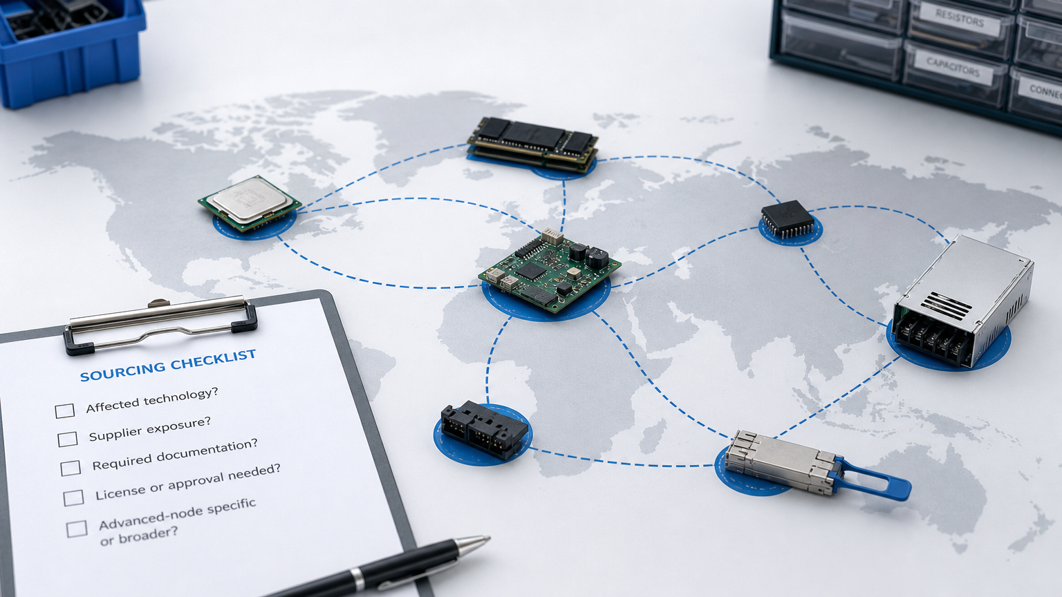Supporting image showing geopolitical chip risk details for sourcing teams.