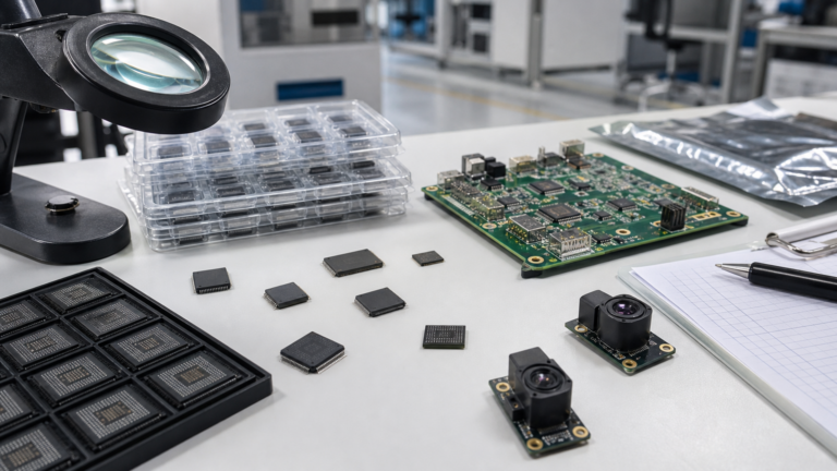 Board-level electronics sourcing review for sensor and optronic semiconductor packaging exposure.